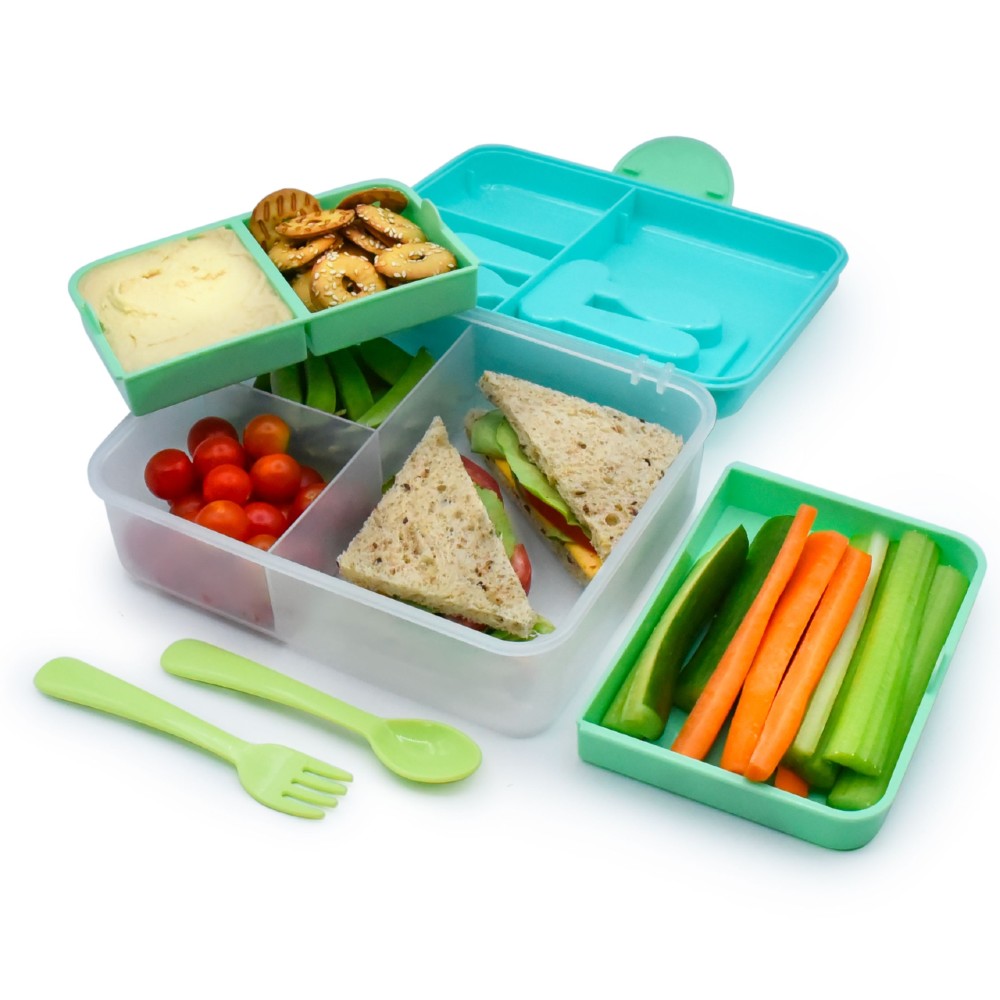 Melii 2 Tier Bento Box with Utensils available at Bear & Moo