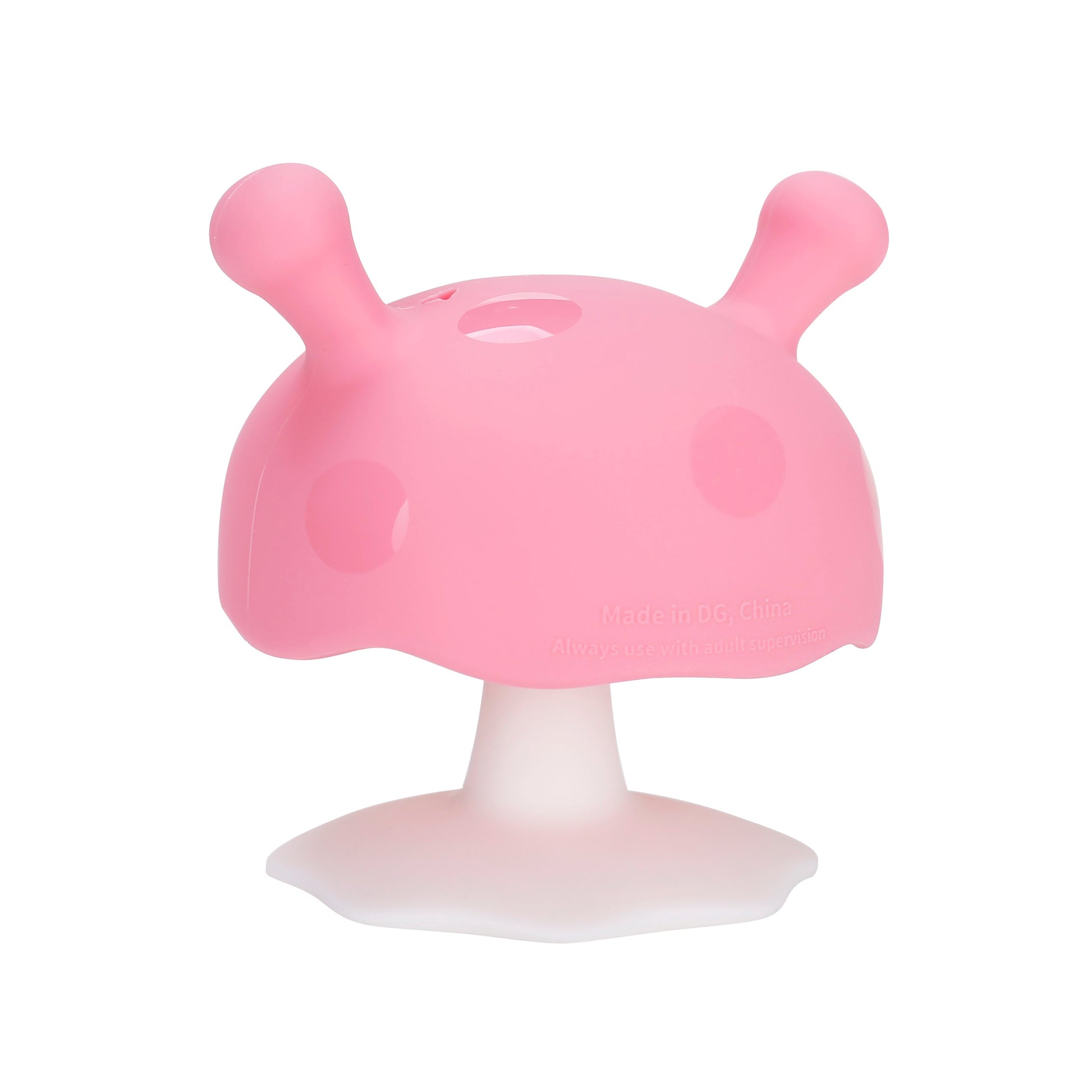 Mombella Mushroom Teether in Pink available at Bear & Moo