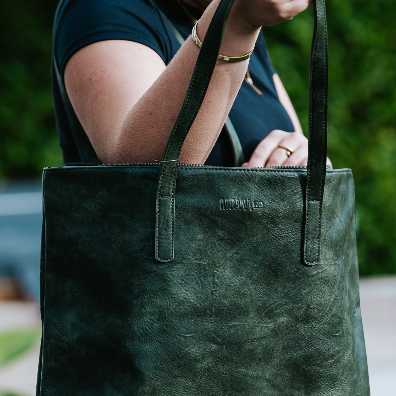 Moana Road The Khandallah Tote in Olive available at Bear & Moo