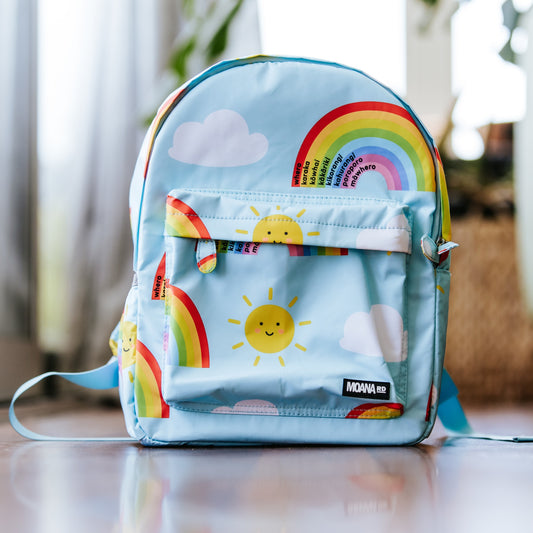 Kids Backpack | Te Reo Māori Rainbow