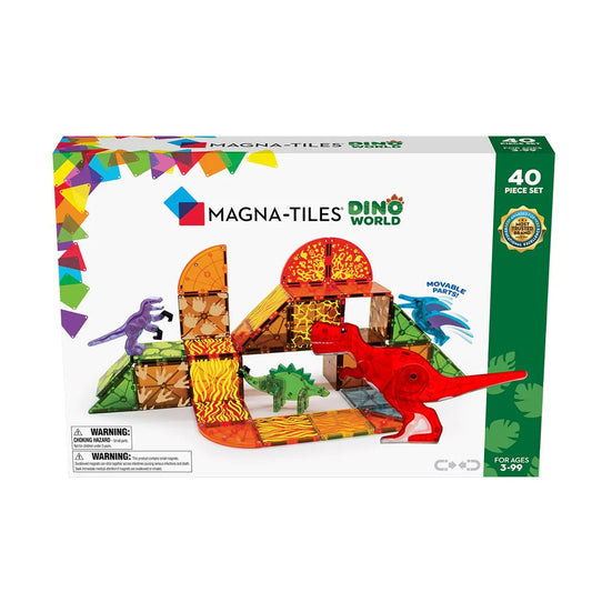 Magna-Tiles Dino World 40-Piece Magnetic Construction Set available at Bear & Moo