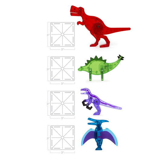 Magna-Tiles Dino World 40-Piece Magnetic Construction Set available at Bear & Moo