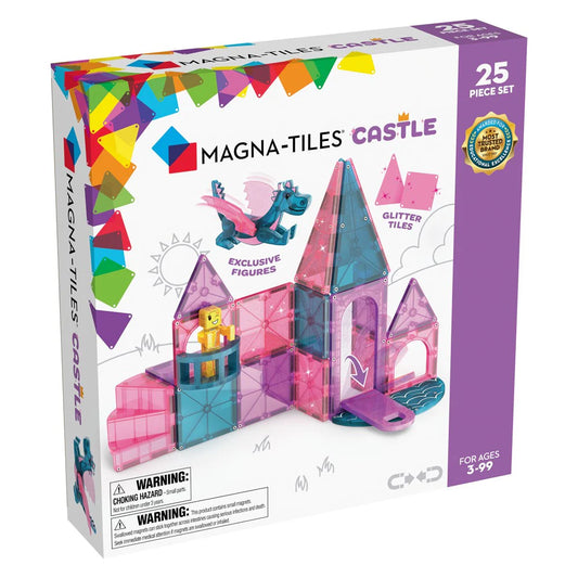 Magna-Tiles Castle 25-Piece Magnetic Castle Set available at Bear & Moo