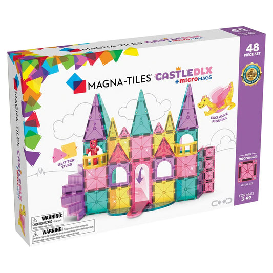 Magna-Tiles Castle DLX 48-Piece Magnetic Construction Set available at Bear & Moo