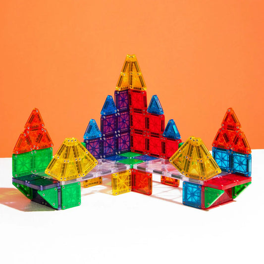 microMAGS 70-Piece Deluxe Magnetic Construction Set available at Bear & Moo