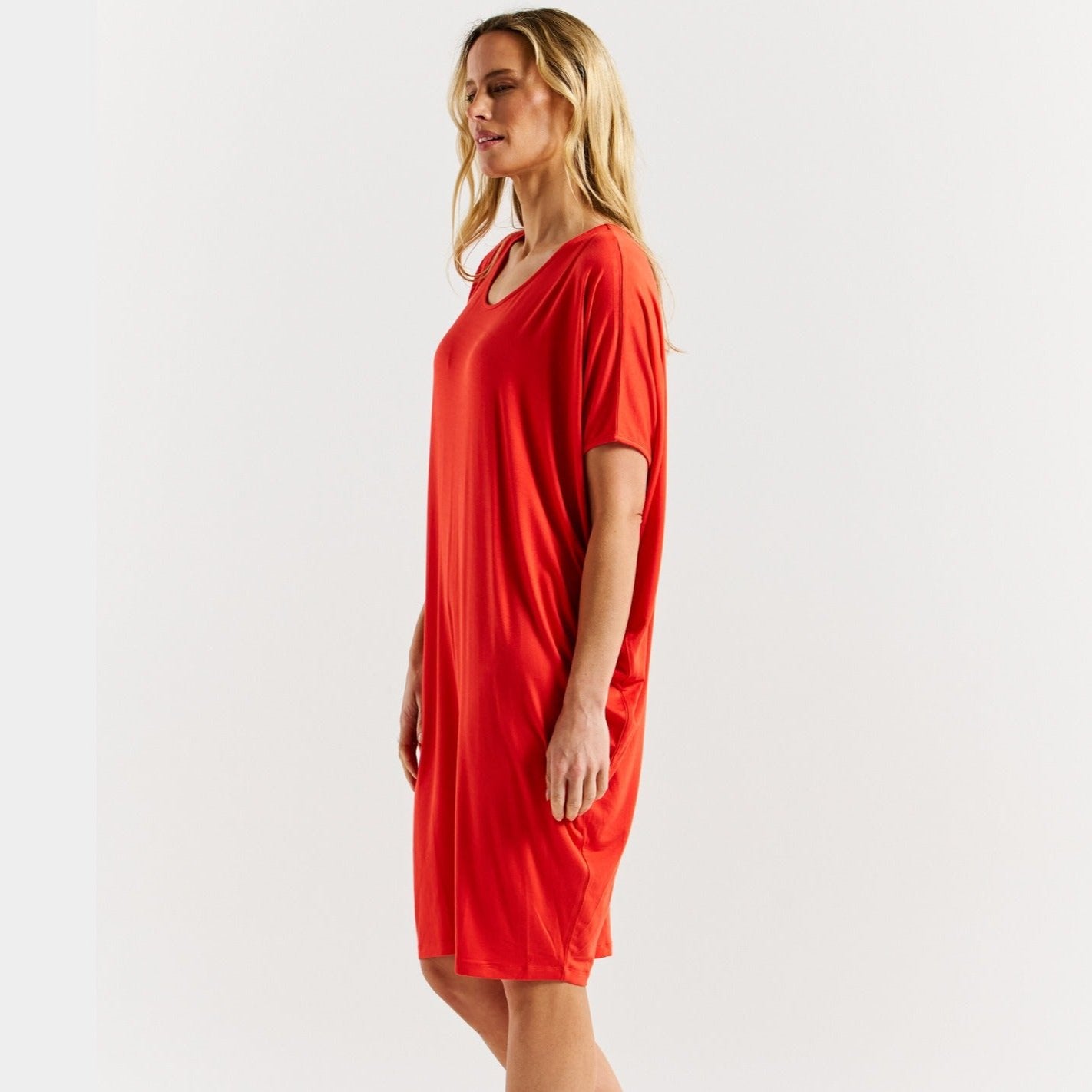 Betty Basics Maui Dress | Flame Red available at Bear & Moo