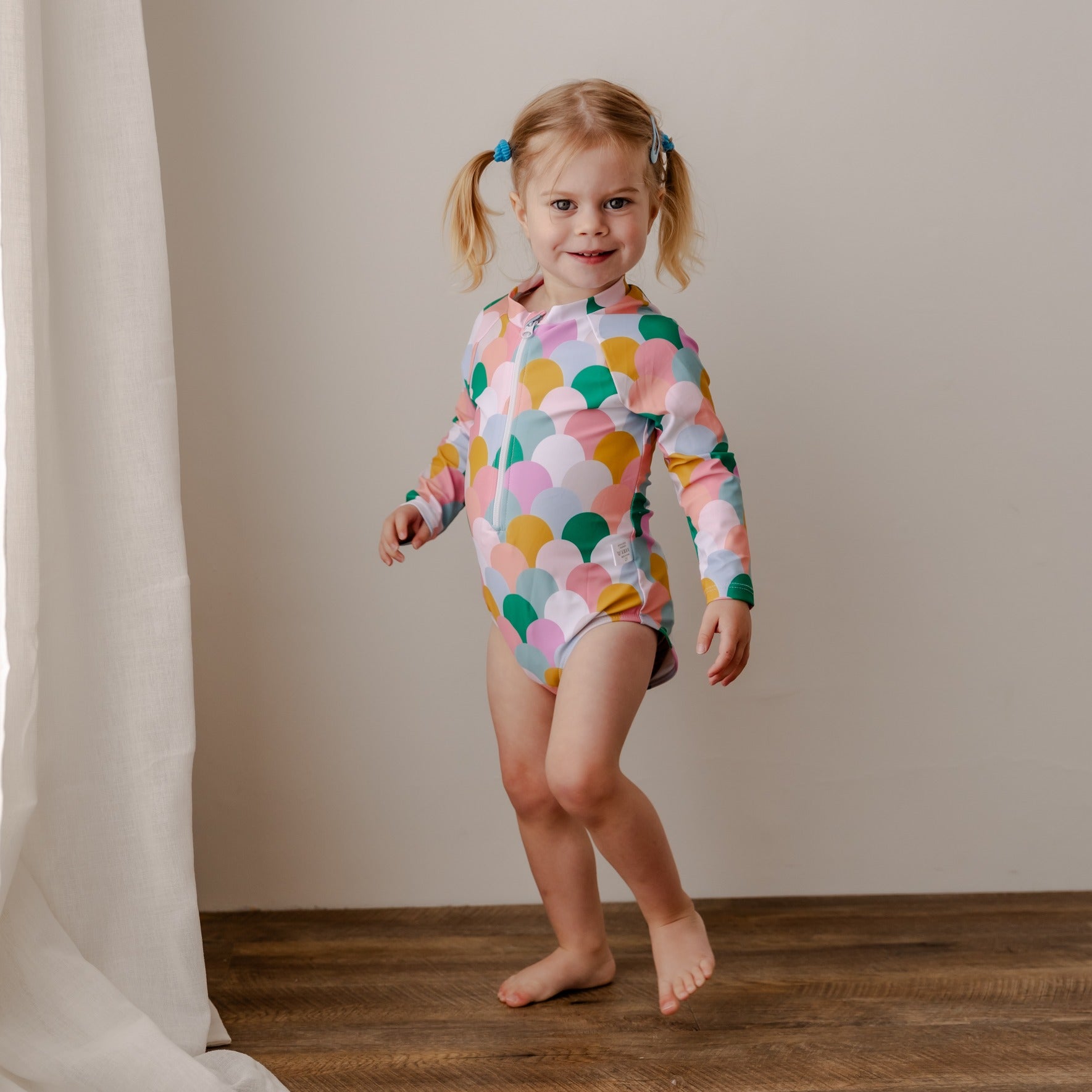 Bear & Moo Swimsuits | Harper in Mermaid Scales | available at Bear & Moo