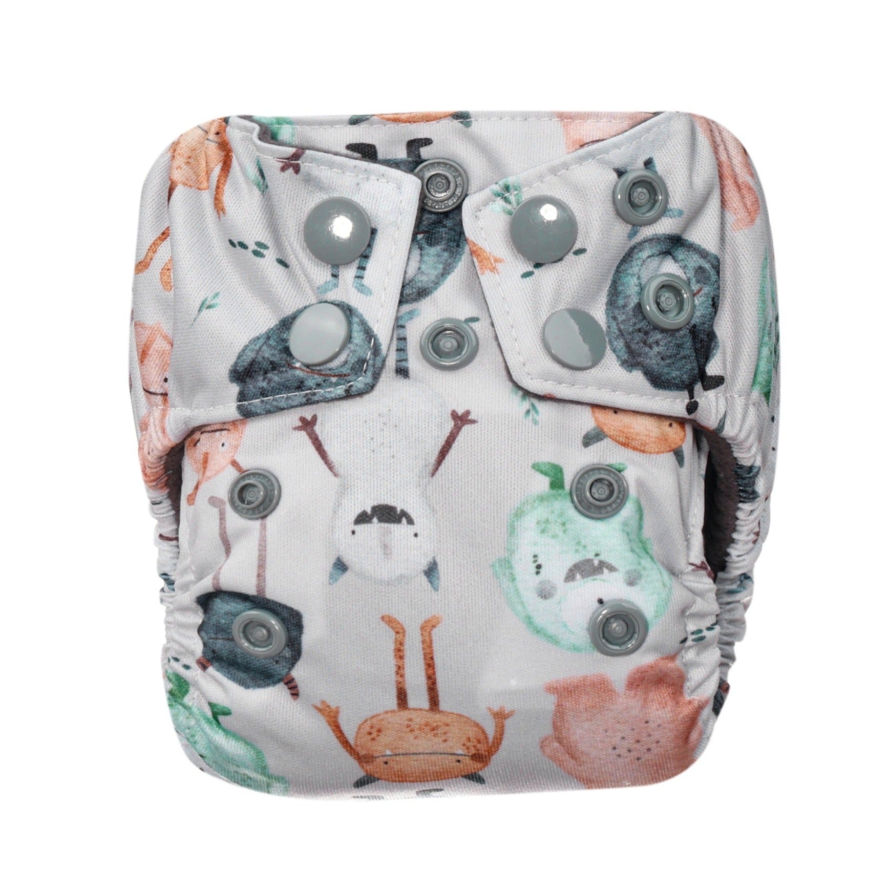 Bear & Moo Reusable Cloth Newborn Nappy | Monsters