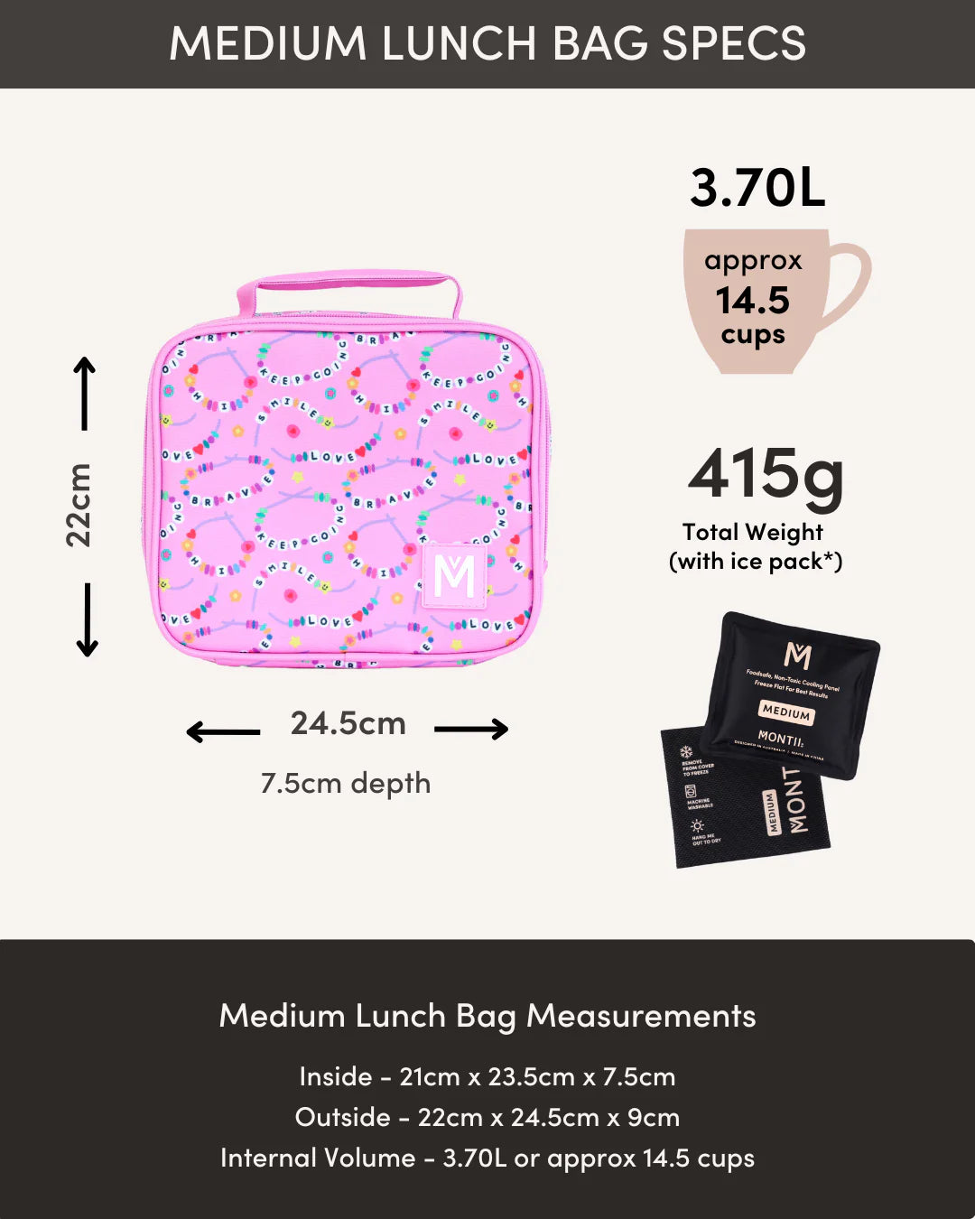 Montii Insulated Lunch Bag | Medium available at Bear & Moo