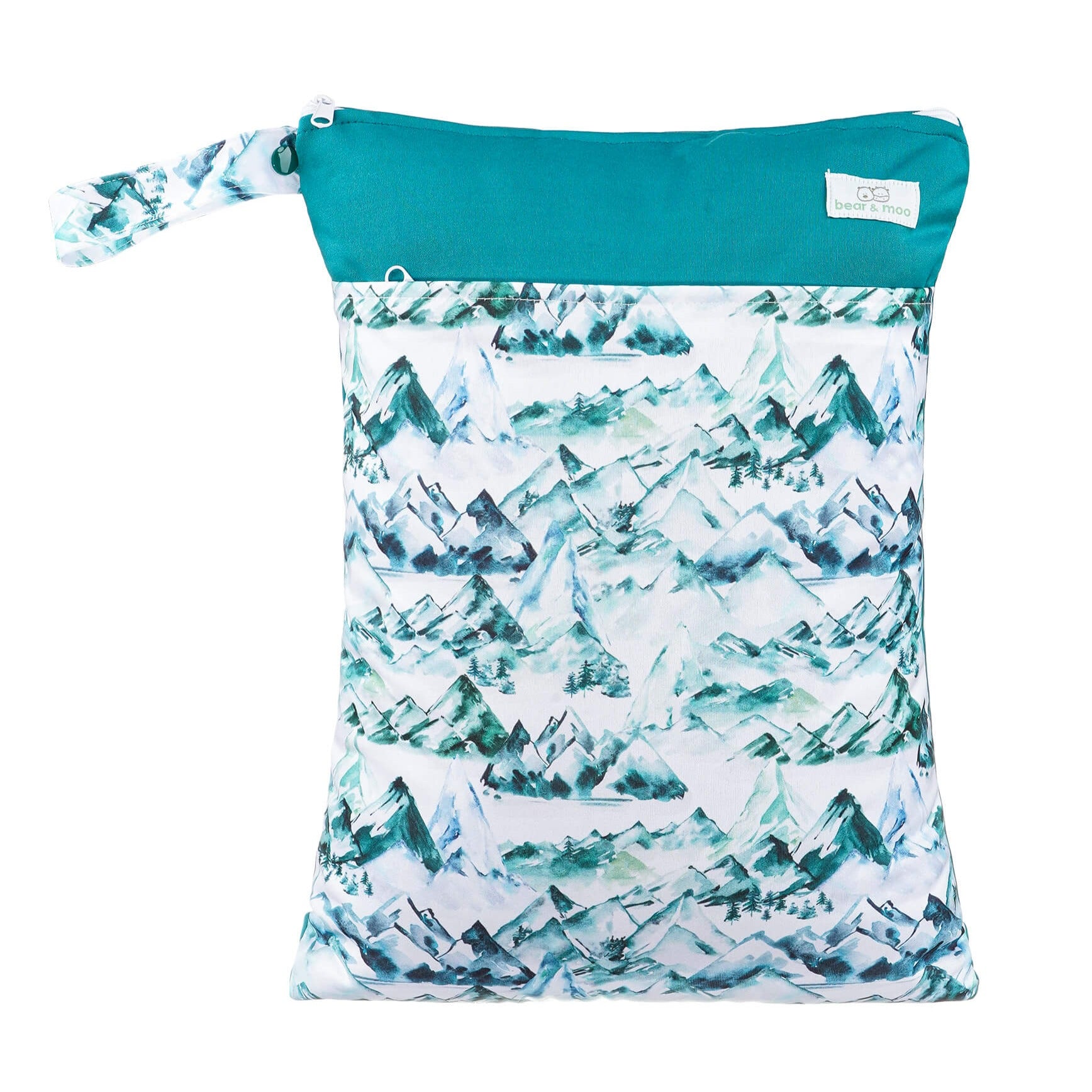 Bear & Moo Reusable Large Wet Bag in Moody Mountains