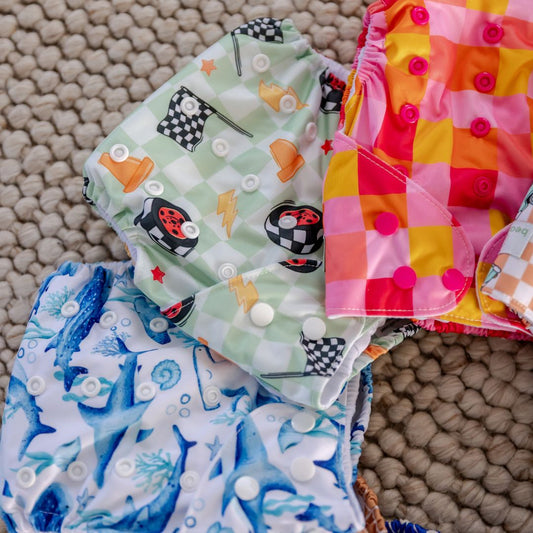 Super Sharks Cloth Nappy | One Size Fits Most