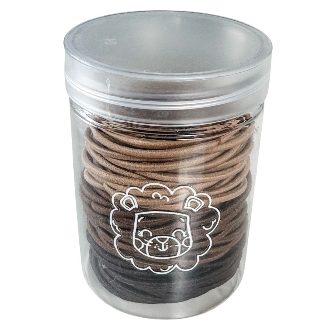 Mini Main Cotton Hair Tie in Neutrals Hair Band 100 pack | available at Bear & Moo