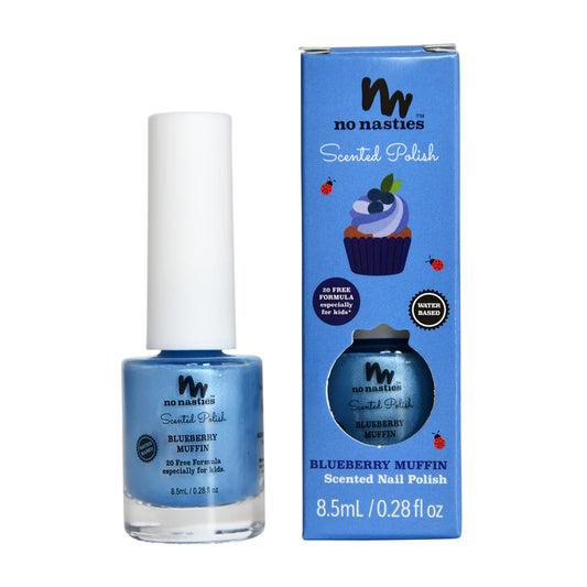 No Nasties Scented Kids Nail Polish | Blueberry Muffin available at Bear & Moo