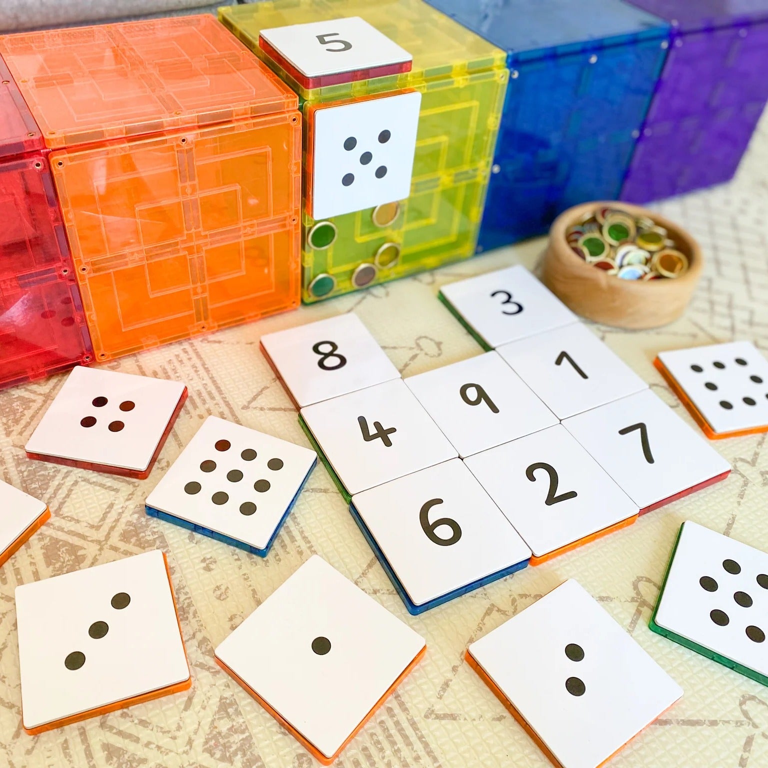 Learn & Grow Magnetic Tile Topper | Numeracy Pack | Bear & Moo