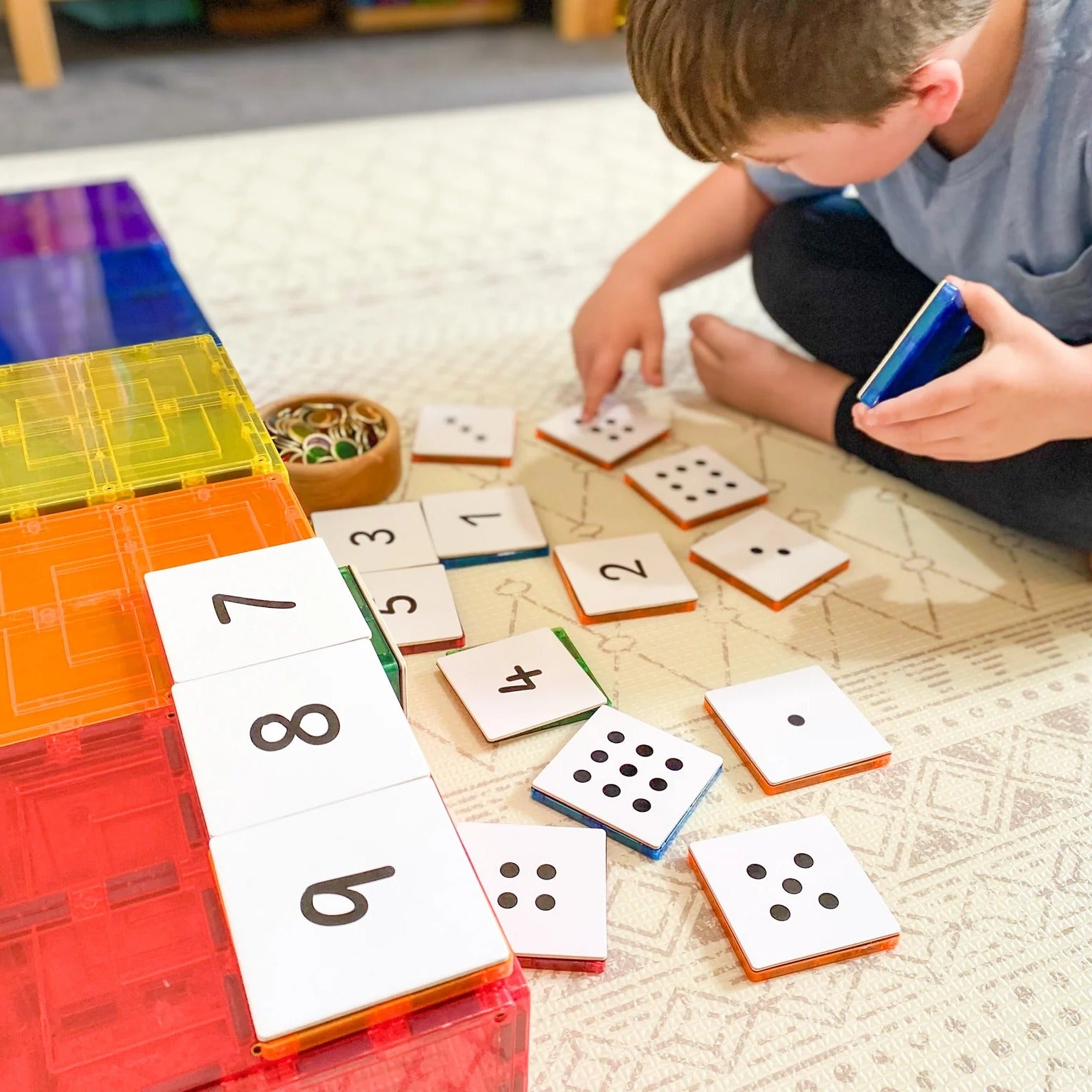 Learn & Grow Magnetic Tile Topper | Numeracy Pack | Bear & Moo