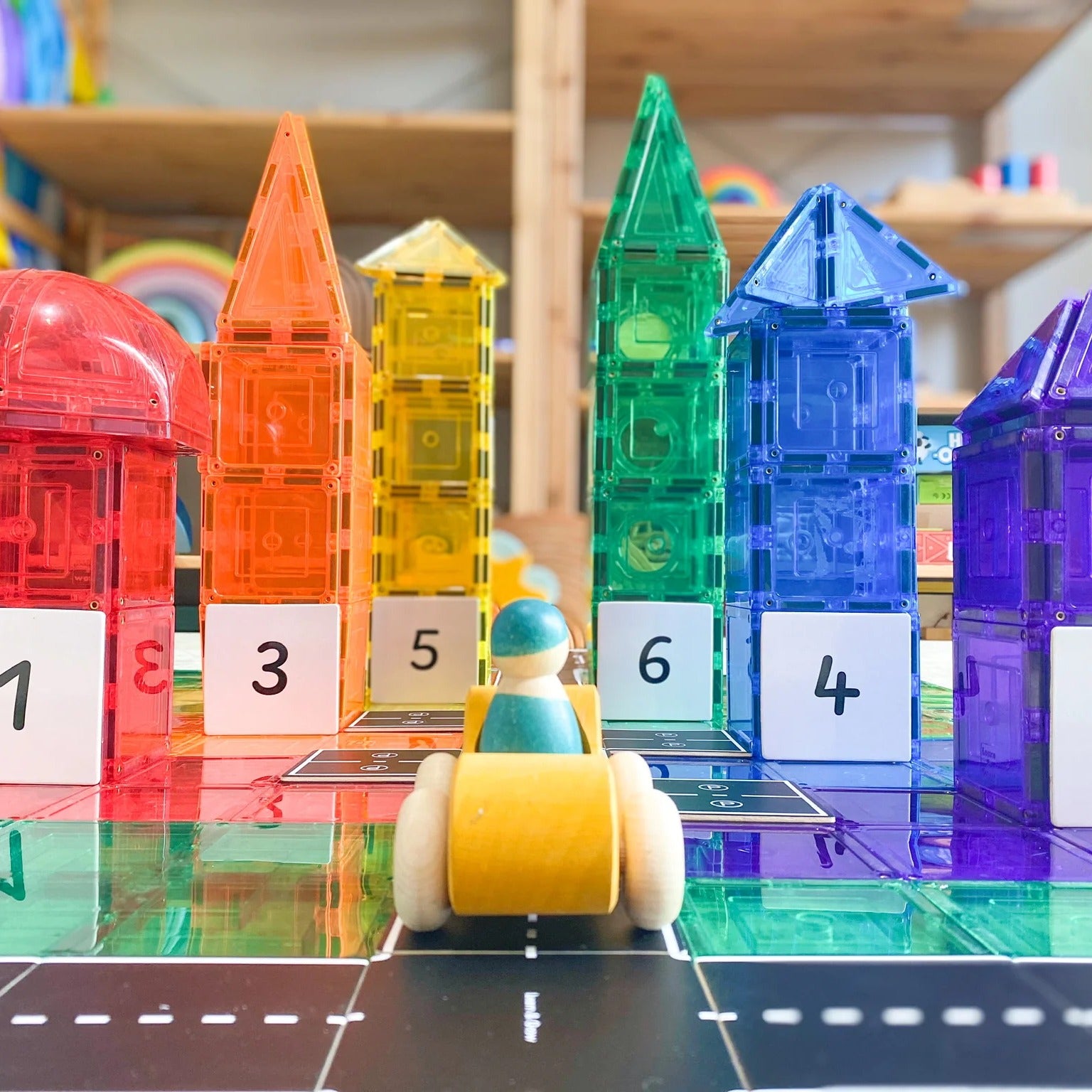 Learn & Grow Magnetic Tile Topper | Numeracy Pack | Bear & Moo