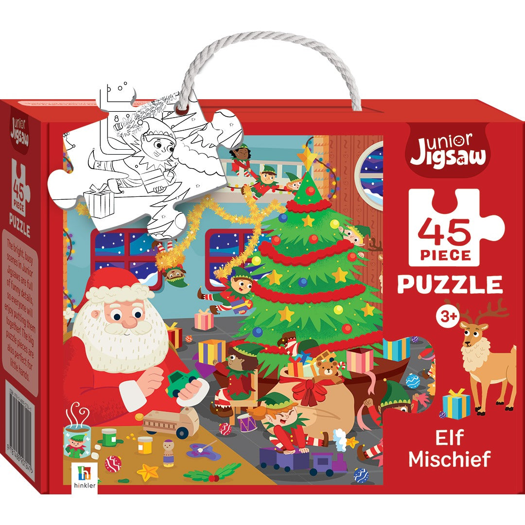 Junior Jigsaw Elf Mischief Reversible Puzzle Bear & Moo