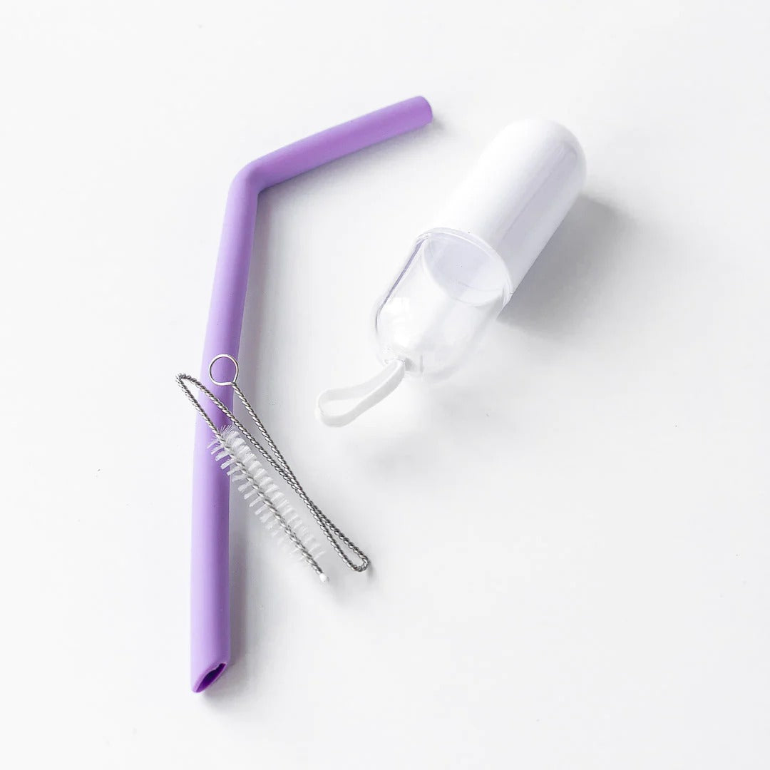 The Little Giants Travel Purple Straw and Case available at Bear & Moo