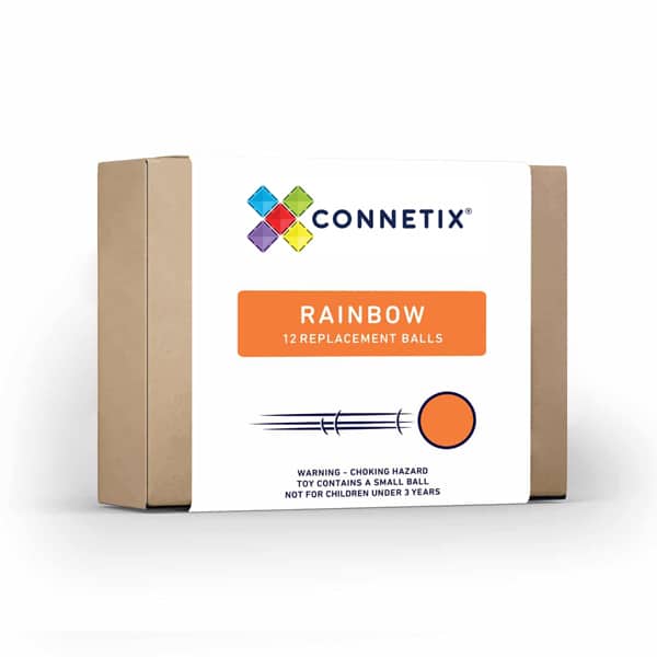 Connetix Tiles - 12pc Rainbow Replacement Ball Pack available at Bear & Moo