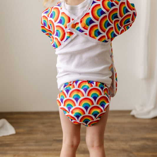 Rainbow Bright Cloth Nappy | One Size Fits Most
