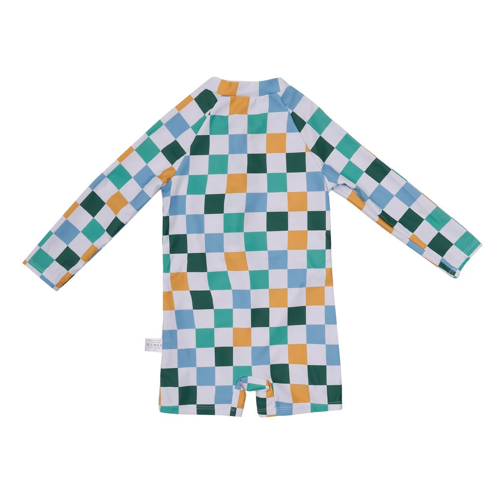 Bear & Moo Children's Swimsuit | Retro Checkerboard | Bear & Moo Kids Togs