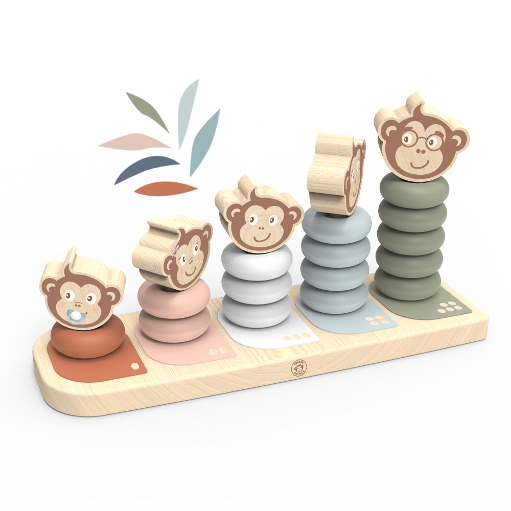Speedy Monkey, Monkey Family Stacker available at Bear & Moo
