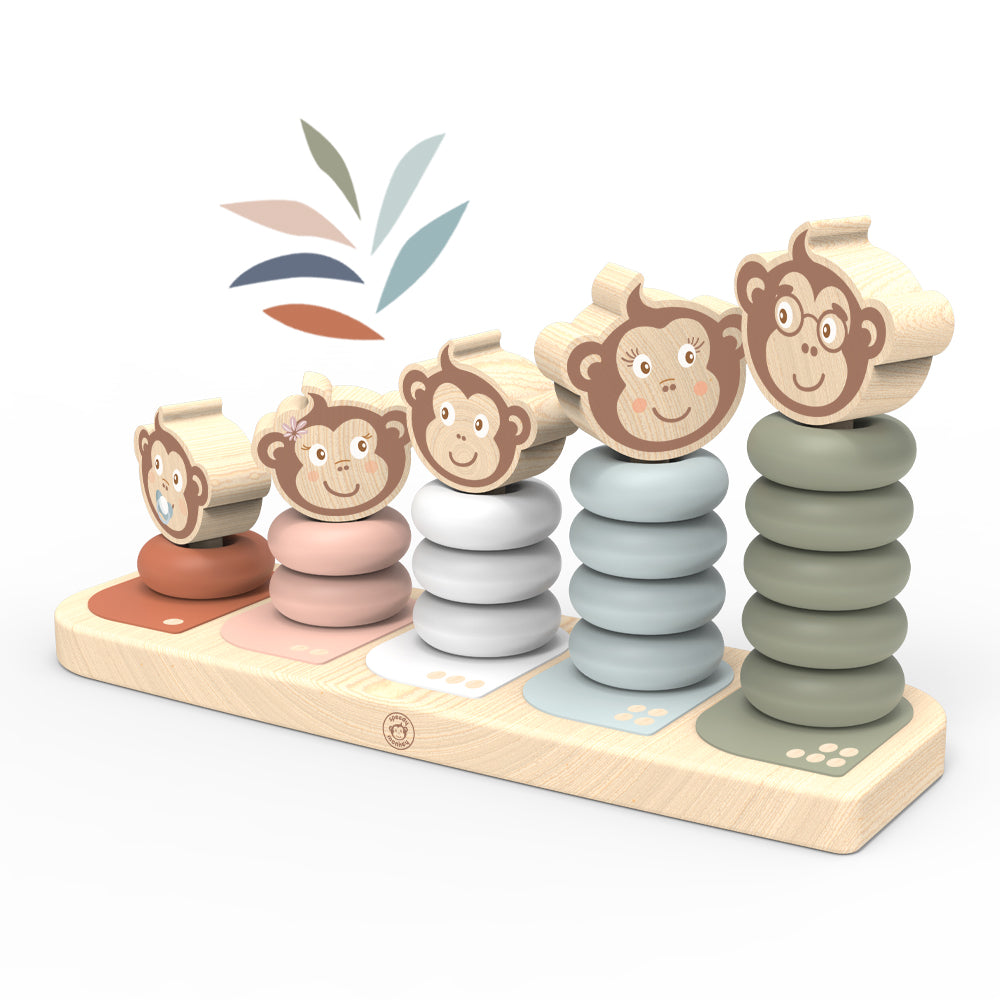 Speedy Monkey, Monkey Family Stacker available at Bear & Moo