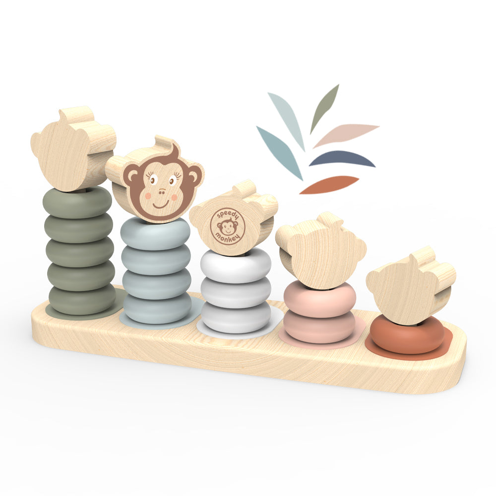 Speedy Monkey, Monkey Family Stacker available at Bear & Moo