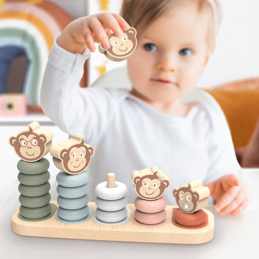 Speedy Monkey, Monkey Family Stacker available at Bear & Moo