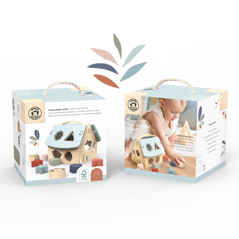 Speedy Monkey House Shape Sorter available at Bear & Moo