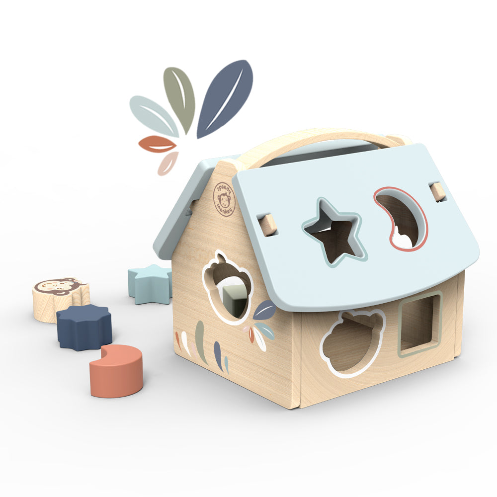 Speedy Monkey House Shape Sorter available at Bear & Moo