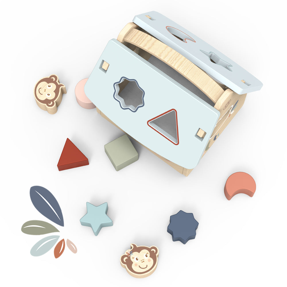 Speedy Monkey House Shape Sorter available at Bear & Moo