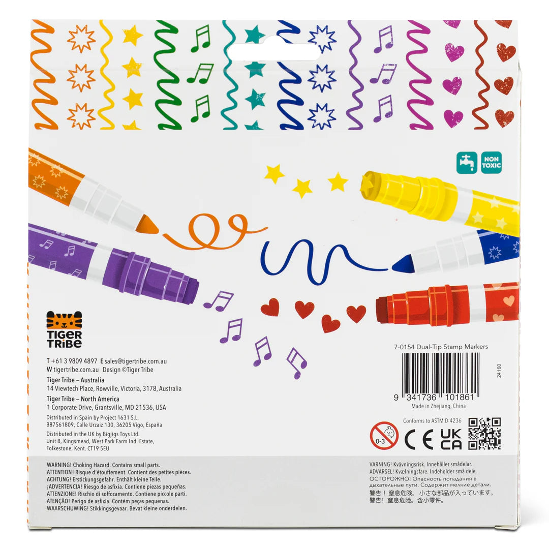 Tiger Tribe Dual-Tip Stamp Markers available at Bear & Moo