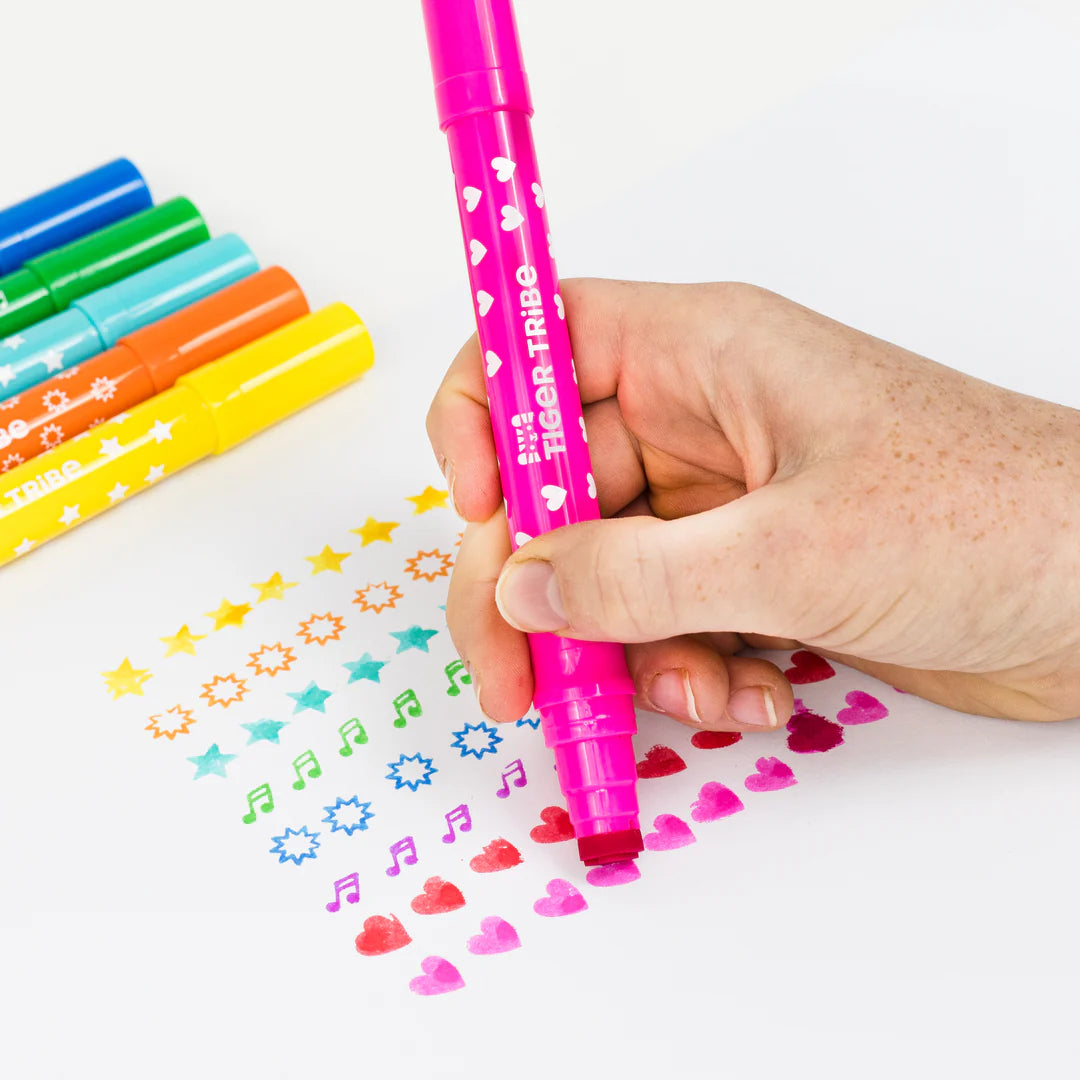 Tiger Tribe Dual-Tip Stamp Markers available at Bear & Moo