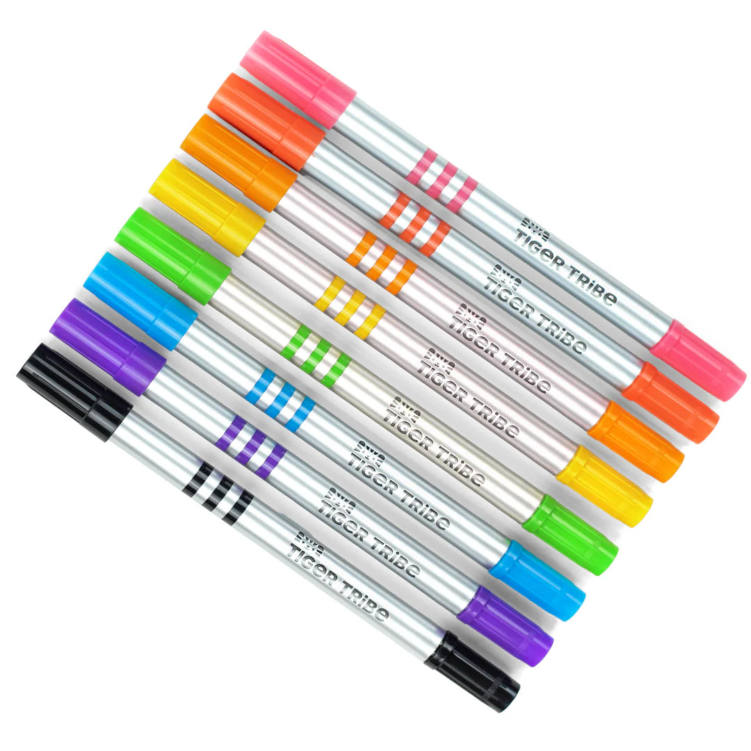 Tiger Tribe Dual-Tip Stamp Markers available at Bear & Moo