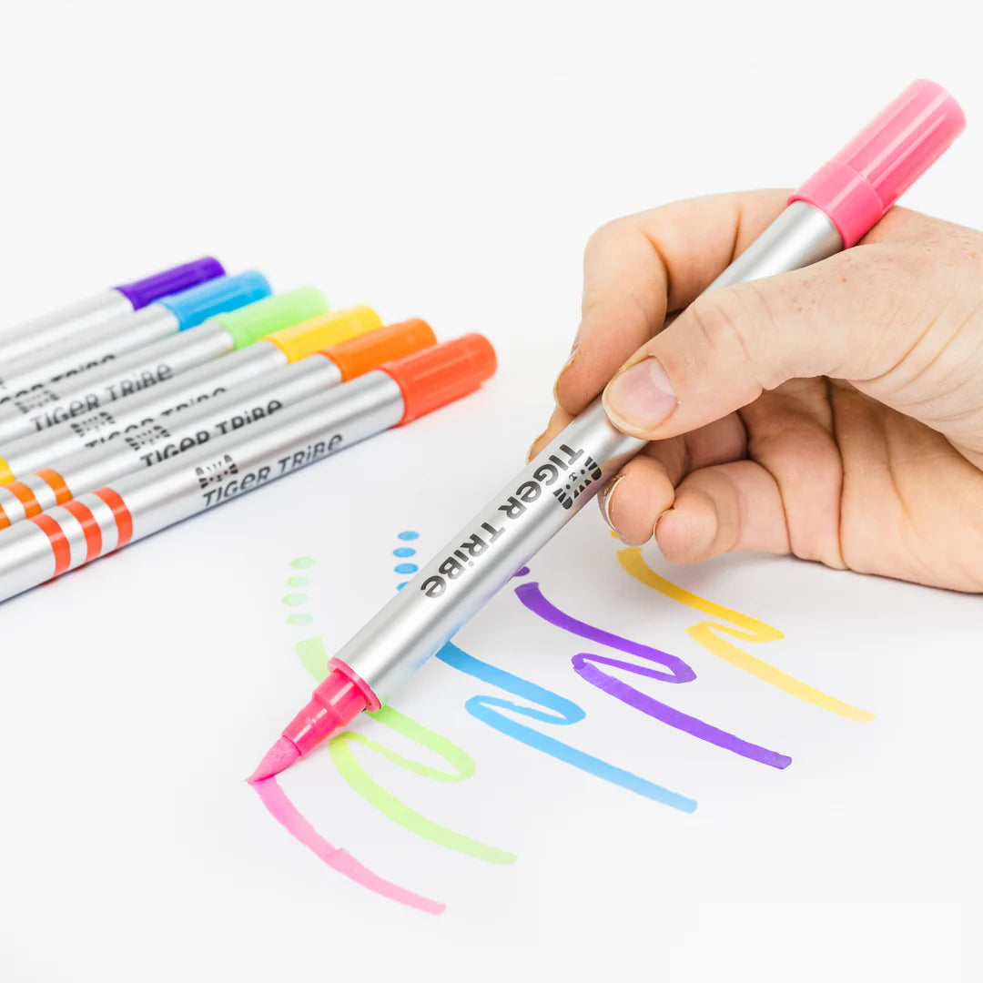 Tiger Tribe Dual-Tip Stamp Markers available at Bear & Moo