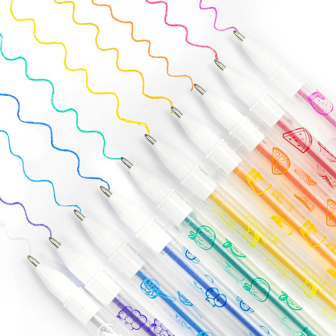 Tiger Tribe Shimmer Scented Gel Pens available at Bear & Moo