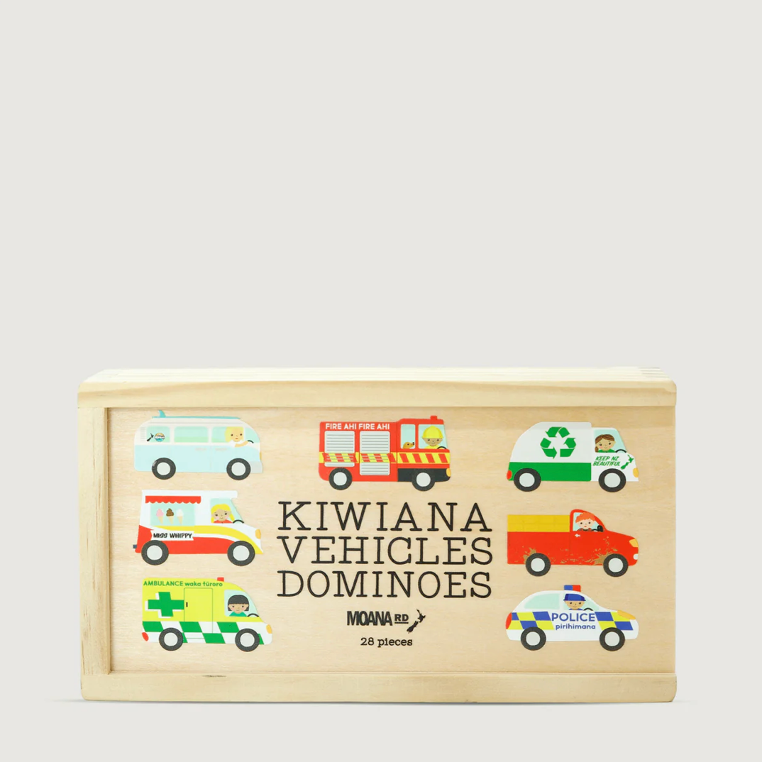 Moana Road Kiwiana Vehicle Dominoes available at Bear & Moo