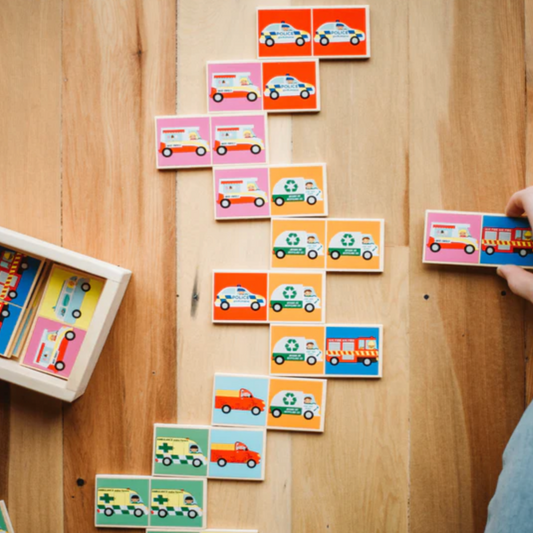 Moana Road Kiwiana Vehicle Dominoes available at Bear & Moo