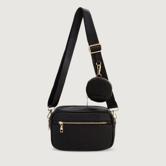 Moana Road The Ponsonby Crossbody Bag in Black available at Bear & Moo