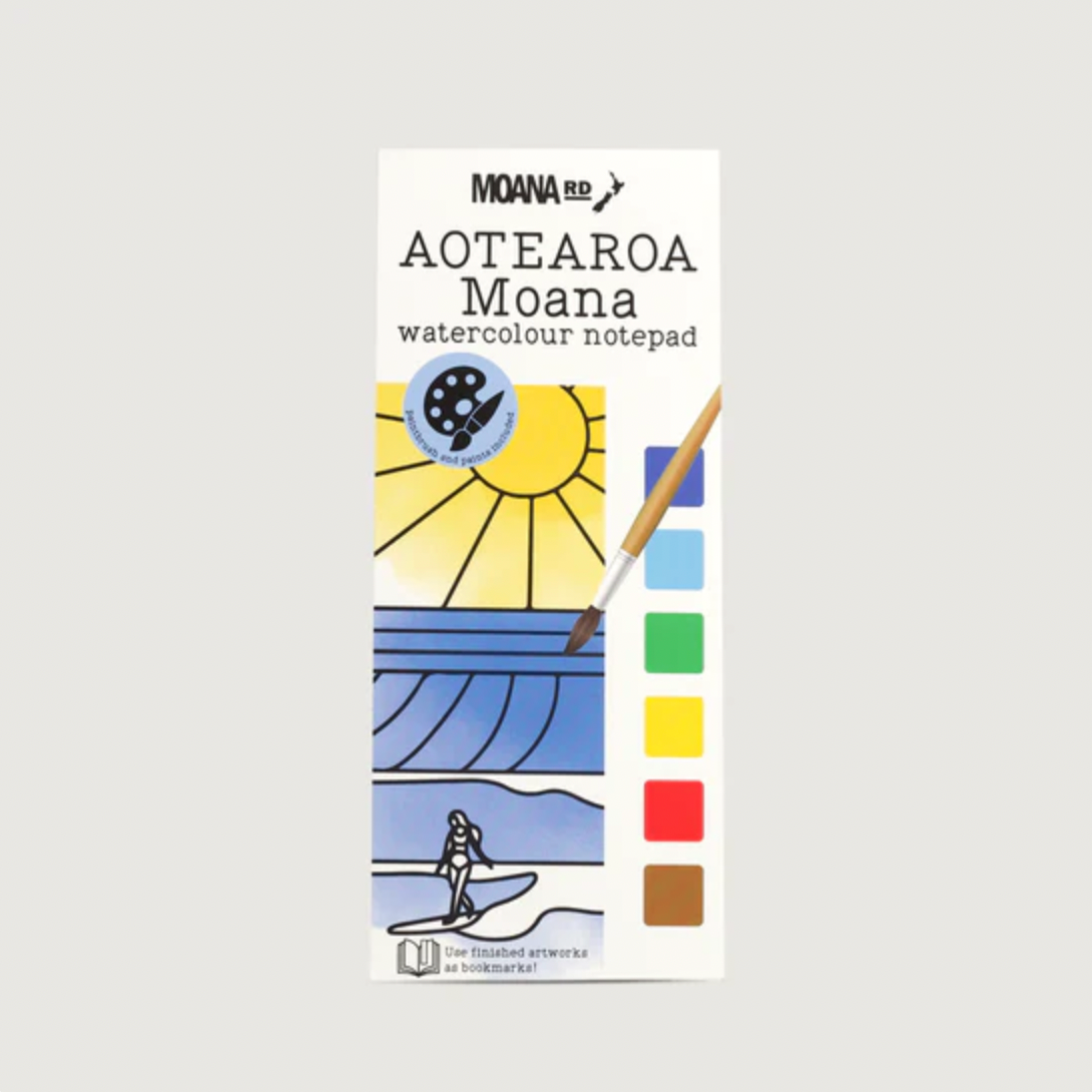 Moana Road Aotearoa Moana Watercolour Notepad available at Bear & Moo