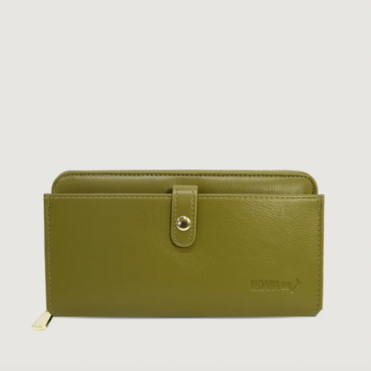 Moana Road The Fitzroy Wallet in Olive available at Bear & Moo