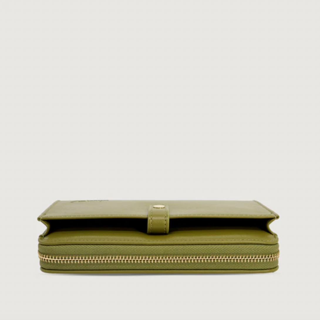 Moana Road The Fitzroy Wallet in Olive available at Bear & Moo