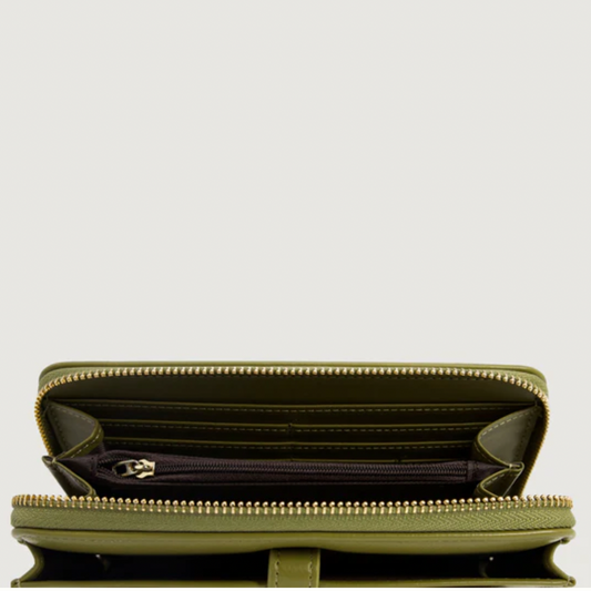 Moana Road The Fitzroy Wallet in Olive available at Bear & Moo