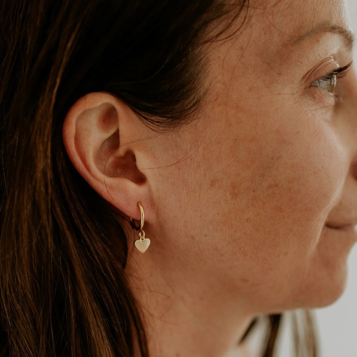 Katyb Jewellery Heart Hoop Earrings available at Bear & Moo