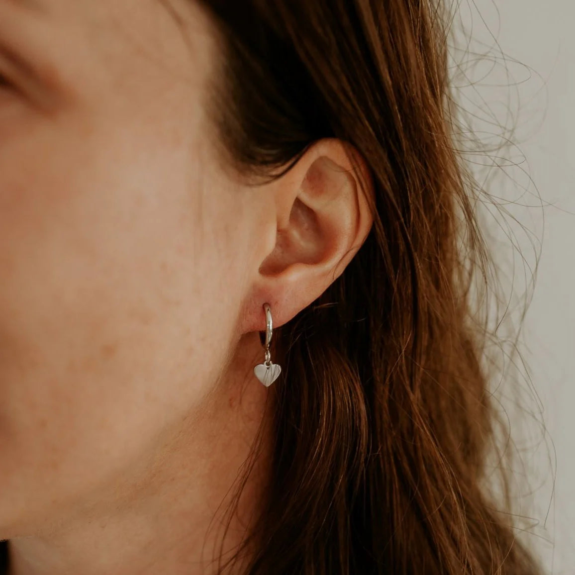 Katyb Jewellery Heart Hoop Earrings available at Bear & Moo