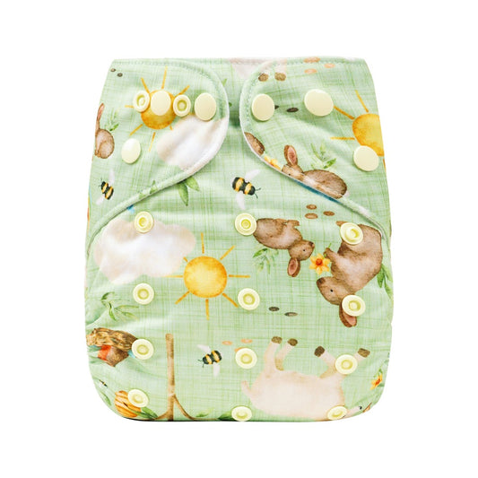 Bear & Moo Reusable Cloth Nappy | One Size Fits Most Cloth Nappies | Reusable Cloth Nappies