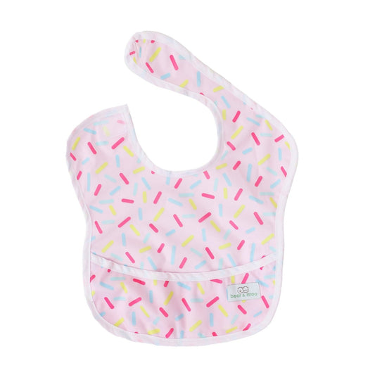 Sleeved Bib made with waterproof PUL material from Bear & Moo