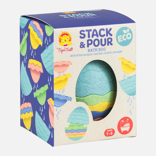 Tiger Tribe Stack & Pour Eco Bath Egg available at Bear & Moo