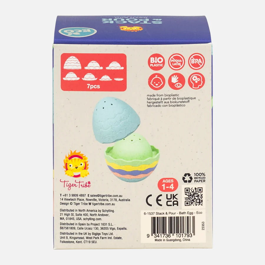 Tiger Tribe Stack & Pour Eco Bath Egg available at Bear & Moo